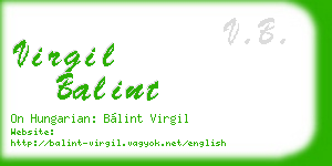 virgil balint business card