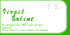 virgil balint business card